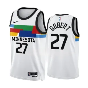 Nike Minnesota Timberwolves Rudy Gobert 27 Miesten Pelipaita City Edition 2022-23 Swingman Valkoinen Nike Minnesota Timberwolves Rudy Gobert 27 Miesten Pelipaita City Edition 2022-23 Swingman Valkoinen