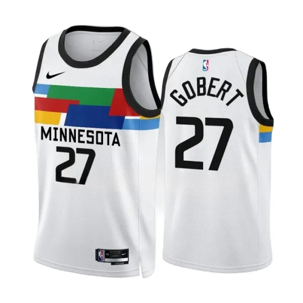 Nike Minnesota Timberwolves Rudy Gobert 27 Miesten Pelipaita City Edition 2022-23 Swingman Valkoinen Nike Minnesota Timberwolves Rudy Gobert 27 Miesten Pelipaita City Edition 2022-23 Swingman Valkoinen