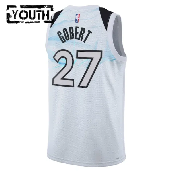 Nike Minnesota Timberwolves Rudy Gobert Lasten Pelipaita City Edition 2024-25 Swingman Valkoinen