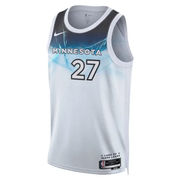 Nike Minnesota Timberwolves Rudy Gobert Miesten Pelipaita City Edition 2024-25 Swingman Valkoinen