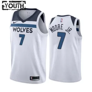 Nike Minnesota Timberwolves Wendell Moore JR 7 Lasten Pelipaita Association Edition Swingman Valkoinen Nike Minnesota Timberwolves Wendell Moore JR 7 Lasten Pelipaita Association Edition Swingman Valkoinen