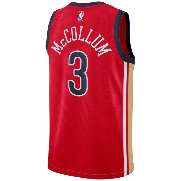 Jordan New Orleans Pelicans CJ McCollum Miesten Pelipaita Statement Edition 2023-24 Swingman Punainen