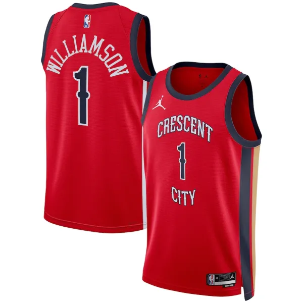 Jordan New Orleans Pelicans Zion Williamson Miesten Pelipaita Statement Edition 2023-24 Swingman Punainen Jordan New Orleans Pelicans Zion Williamson Miesten Pelipaita Statement Edition 2023-24 Swingman Punainen