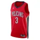 New Orleans Pelicans Jordan CJ Mccollum 3 Miesten Pelipaita Statement Edition Swingman Punainen