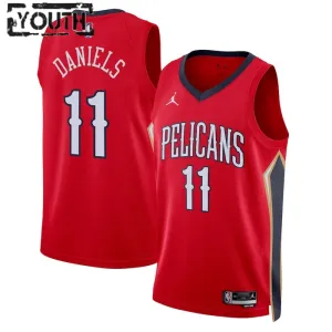 New Orleans Pelicans Jordan Dyson Daniels 11 Lasten Pelipaita Statement Edition Swingman Punainen