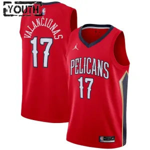 New Orleans Pelicans Jordan jonas valanciunas 17 Lasten Pelipaita Statement Edition Swingman Punainen