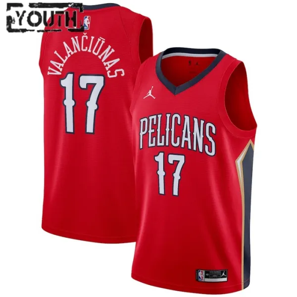 New Orleans Pelicans Jordan jonas valanciunas 17 Lasten Pelipaita Statement Edition Swingman Punainen New Orleans Pelicans Jordan jonas valanciunas 17 Lasten Pelipaita Statement Edition Swingman Punainen