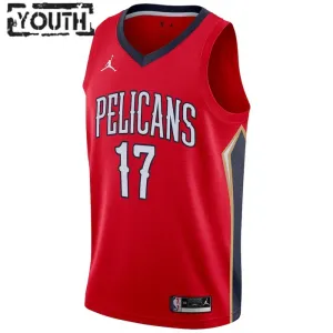 New Orleans Pelicans Jordan jonas valanciunas 17 Lasten Pelipaita Statement Edition Swingman Punainen