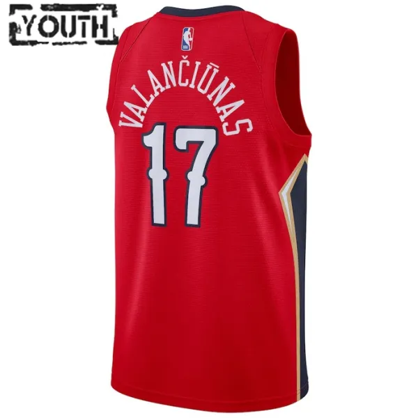 New Orleans Pelicans Jordan jonas valanciunas 17 Lasten Pelipaita Statement Edition Swingman Punainen