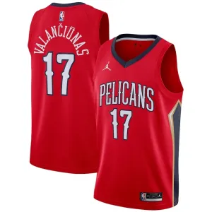 New Orleans Pelicans Jordan jonas valanciunas 17 Miesten Pelipaita Statement Edition Swingman Punainen