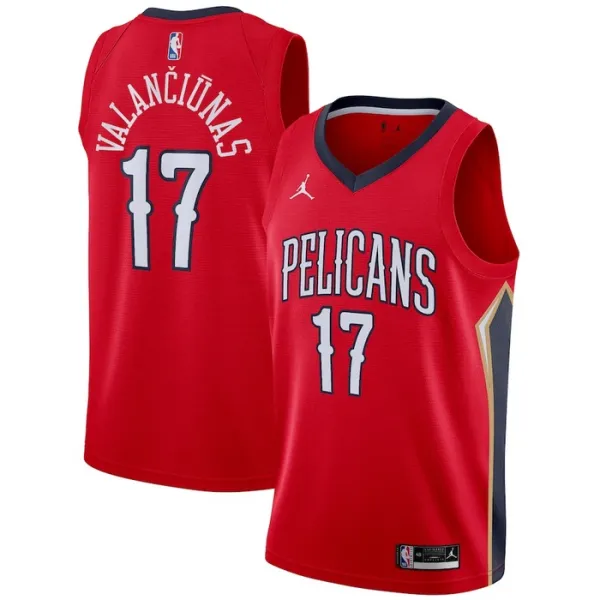 New Orleans Pelicans Jordan jonas valanciunas 17 Miesten Pelipaita Statement Edition Swingman Punainen New Orleans Pelicans Jordan jonas valanciunas 17 Miesten Pelipaita Statement Edition Swingman Punainen