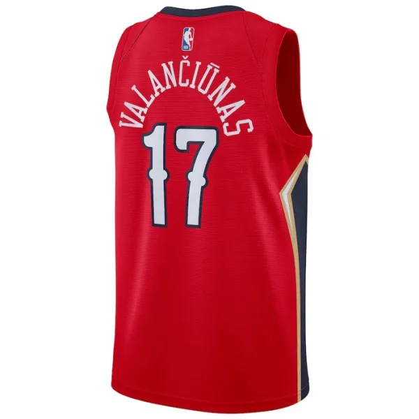 New Orleans Pelicans Jordan jonas valanciunas 17 Miesten Pelipaita Statement Edition Swingman Punainen