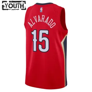 New Orleans Pelicans Jordan Jose Alvarado 15 Lasten Pelipaita Statement Edition Swingman Punainen