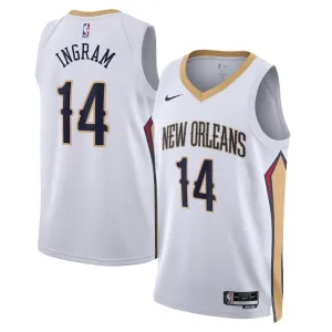 Nike New Orleans Pelicans Brandon Ingram 14 Miesten Pelipaita Association Edition Swingman Valkoinen