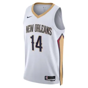 Nike New Orleans Pelicans Brandon Ingram 14 Miesten Pelipaita Association Edition Swingman Valkoinen
