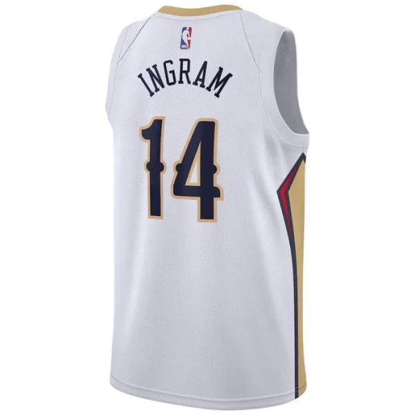 Nike New Orleans Pelicans Brandon Ingram 14 Miesten Pelipaita Association Edition Swingman Valkoinen