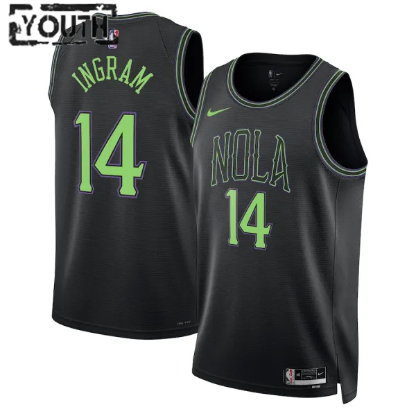 Nike New Orleans Pelicans Brandon Ingram Lasten Pelipaita City Edition 2023-24 Swingman Sininen Nike New Orleans Pelicans Brandon Ingram Lasten Pelipaita City Edition 2023-24 Swingman Sininen