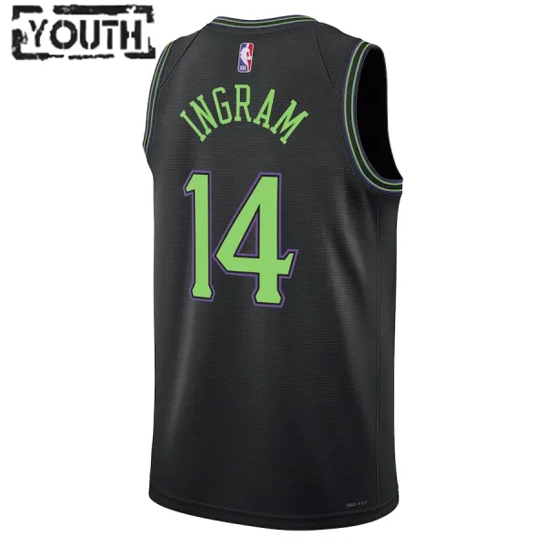 Nike New Orleans Pelicans Brandon Ingram Lasten Pelipaita City Edition 2023-24 Swingman Sininen