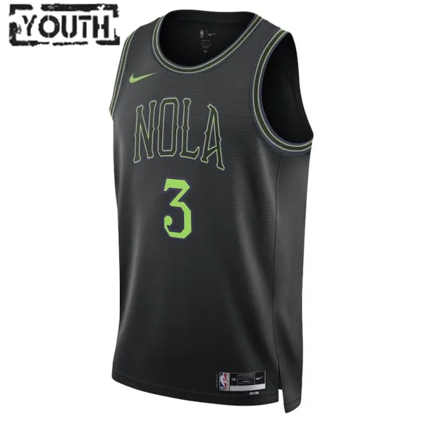 Nike New Orleans Pelicans CJ McCollum 3 Lasten Pelipaita City Edition 2023-24 Swingman Sininen