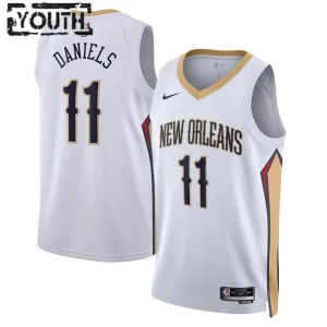 Nike New Orleans Pelicans Dyson Daniels 11 Lasten Pelipaita Association Edition Swingman Valkoinen