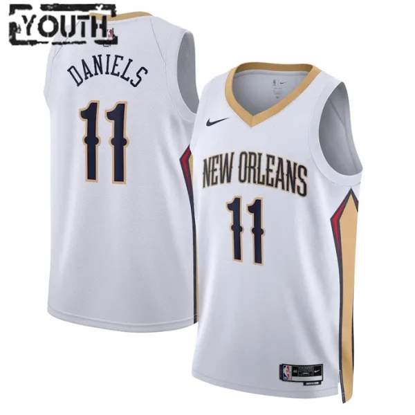 Nike New Orleans Pelicans Dyson Daniels 11 Lasten Pelipaita Association Edition Swingman Valkoinen Nike New Orleans Pelicans Dyson Daniels 11 Lasten Pelipaita Association Edition Swingman Valkoinen
