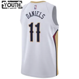 Nike New Orleans Pelicans Dyson Daniels 11 Lasten Pelipaita Association Edition Swingman Valkoinen