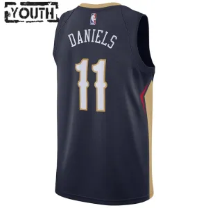 Nike New Orleans Pelicans Dyson Daniels 11 Lasten Pelipaita Icon Edition Swingman Laivasto