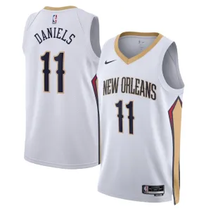 Nike New Orleans Pelicans Dyson Daniels 11 Miesten Pelipaita Association Edition Swingman Valkoinen