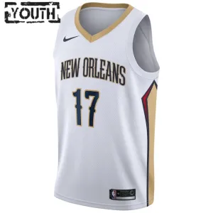 Nike New Orleans Pelicans jonas valanciunas 17 Lasten Pelipaita Association Edition Swingman Valkoinen