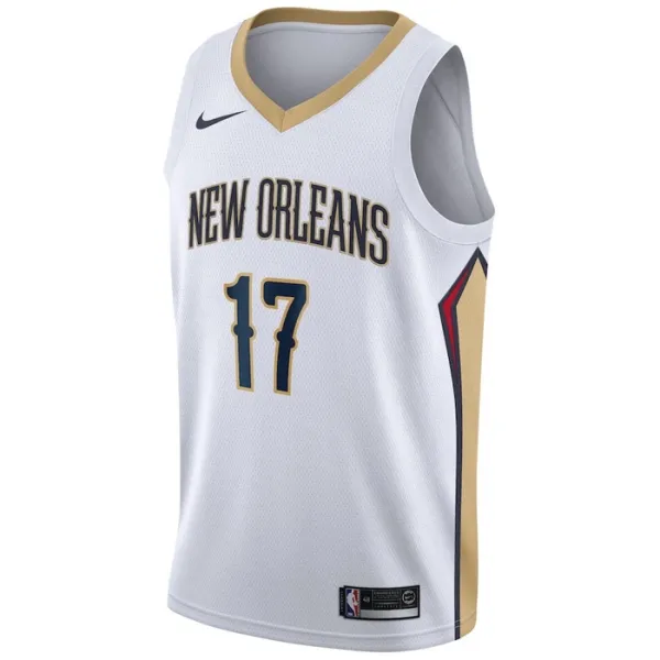Nike New Orleans Pelicans jonas valanciunas 17 Miesten Pelipaita Association Edition Swingman Valkoinen