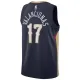 Nike New Orleans Pelicans jonas valanciunas 17 Miesten Pelipaita Icon Edition Swingman Laivasto