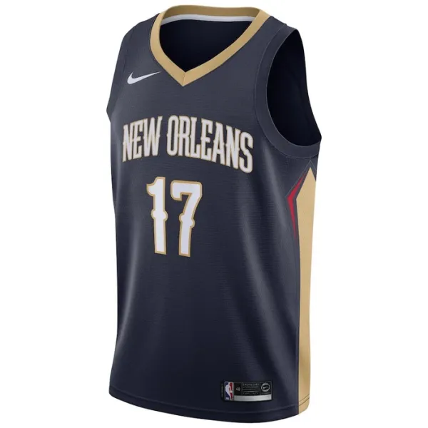 Nike New Orleans Pelicans jonas valanciunas 17 Miesten Pelipaita Icon Edition Swingman Laivasto