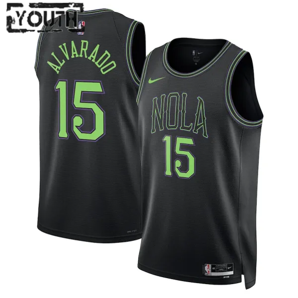 Nike New Orleans Pelicans Jose Alvarado Lasten Pelipaita City Edition 2023-24 Swingman Sininen Nike New Orleans Pelicans Jose Alvarado Lasten Pelipaita City Edition 2023-24 Swingman Sininen