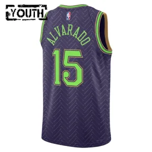Nike New Orleans Pelicans Jose Alvarado Lasten Pelipaita City Edition 2024-25 Swingman Violetti