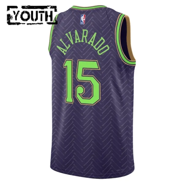 Nike New Orleans Pelicans Jose Alvarado Lasten Pelipaita City Edition 2024-25 Swingman Violetti
