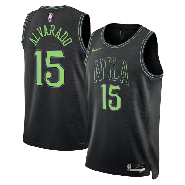 Nike New Orleans Pelicans Jose Alvarado Miesten Pelipaita City Edition 2023-24 Swingman Sininen Nike New Orleans Pelicans Jose Alvarado Miesten Pelipaita City Edition 2023-24 Swingman Sininen