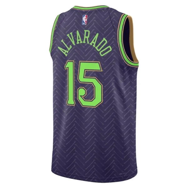 Nike New Orleans Pelicans Jose Alvarado Miesten Pelipaita City Edition 2024-25 Swingman Violetti