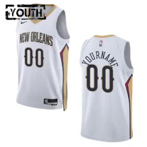 Nike New Orleans Pelicans Personoitava Lasten Pelipaita Association Edition Swingman Valkoinen Nike New Orleans Pelicans Personoitava Lasten Pelipaita Association Edition Swingman Valkoinen