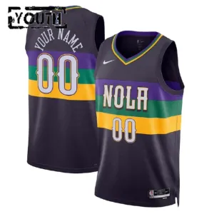 Nike New Orleans Pelicans Personoitava Lasten Pelipaita City Edition 2022-23 Swingman Musta Nike New Orleans Pelicans Personoitava Lasten Pelipaita City Edition 2022-23 Swingman Musta