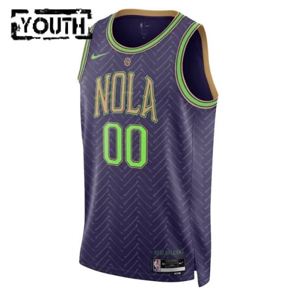 Nike New Orleans Pelicans Personoitava Lasten Pelipaita City Edition 2024-25 Swingman Violetti