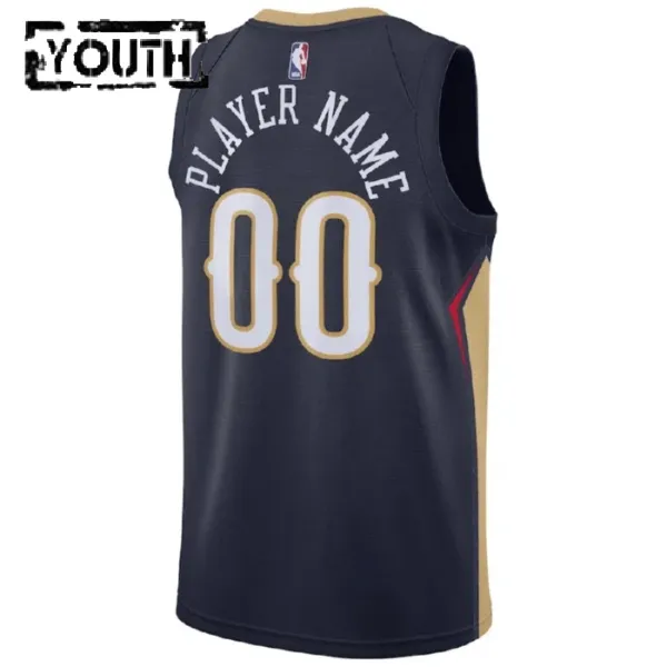 Nike New Orleans Pelicans Personoitava Lasten Pelipaita Icon Edition Swingman Laivasto