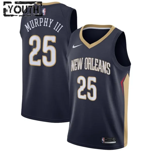 Nike New Orleans Pelicans Trey Murphy III 25 Lasten Pelipaita Icon Edition Swingman Laivasto Nike New Orleans Pelicans Trey Murphy III 25 Lasten Pelipaita Icon Edition Swingman Laivasto