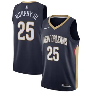 Nike New Orleans Pelicans Trey Murphy III 25 Miesten Pelipaita Icon Edition Swingman Laivasto
