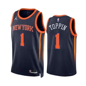 New York Knicks Obi Toppin 1 Jordan Miesten Pelipaita Statement Edition Swingman Laivasto New York Knicks Obi Toppin 1 Jordan Miesten Pelipaita Statement Edition Swingman Laivasto