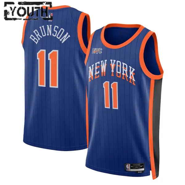 Nike New York Knicks Jalen Brunson Lasten Pelipaita City Edition 2023-24 Swingman Sininen Nike New York Knicks Jalen Brunson Lasten Pelipaita City Edition 2023-24 Swingman Sininen