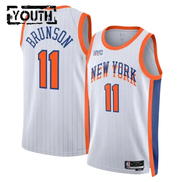 Nike New York Knicks Jalen Brunson Lasten Pelipaita City Edition 2024-25 Swingman Valkoinen Nike New York Knicks Jalen Brunson Lasten Pelipaita City Edition 2024-25 Swingman Valkoinen