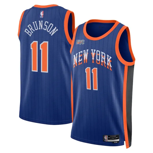 Nike New York Knicks Jalen Brunson Miesten Pelipaita City Edition 2023-24 Swingman Sininen Nike New York Knicks Jalen Brunson Miesten Pelipaita City Edition 2023-24 Swingman Sininen