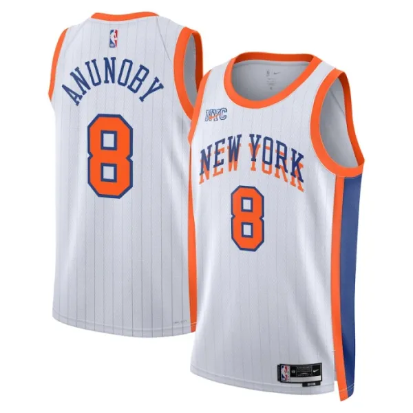 Nike New York Knicks Og Anunoby Miesten Pelipaita City Edition 2024-25 Swingman Valkoinen Nike New York Knicks Og Anunoby Miesten Pelipaita City Edition 2024-25 Swingman Valkoinen