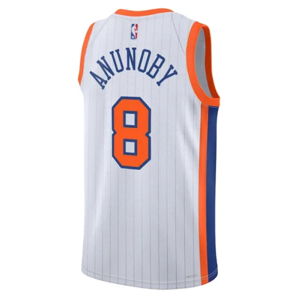 Nike New York Knicks Og Anunoby Miesten Pelipaita City Edition 2024-25 Swingman Valkoinen