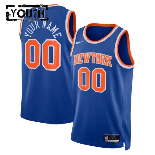 Nike New York Knicks Personoitava Lasten Pelipaita City Edition 2022-23 Swingman Sininen Nike New York Knicks Personoitava Lasten Pelipaita City Edition 2022-23 Swingman Sininen